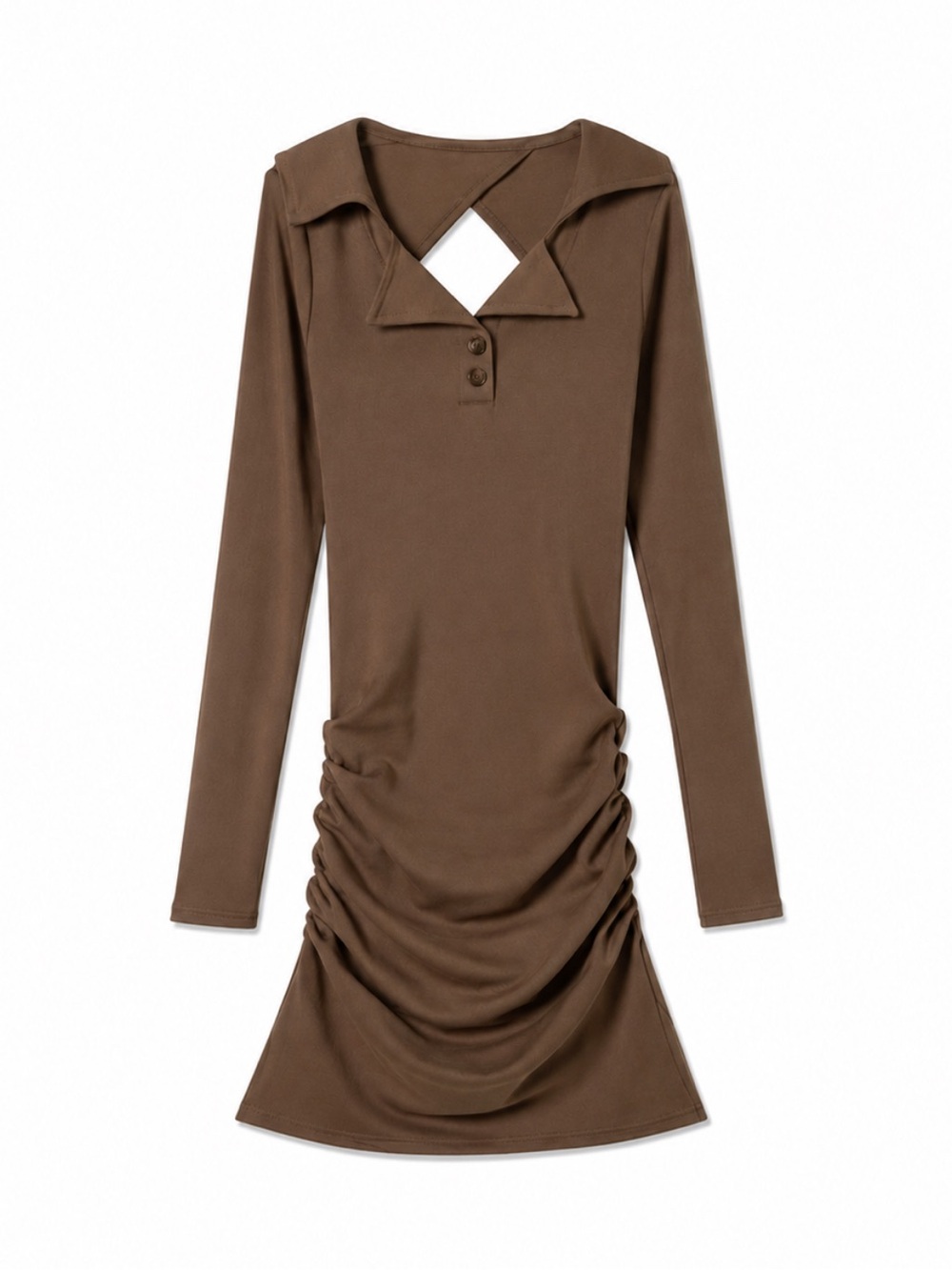 Y TAG Store Open-Back Ruched Mini Dress | Size S | Excellent Condition